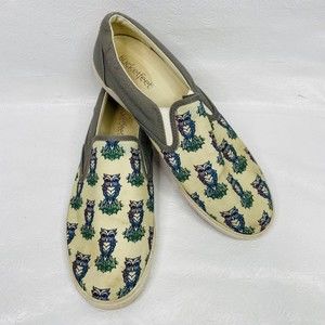 Bucket Feet Slip On Shoe w Owls Womens 10